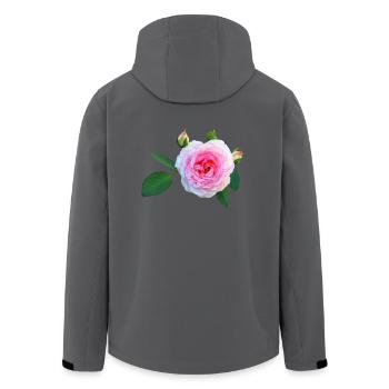daffodils roses rosen blumen flowers tulips tulpen - Recycelte Männer Softshell-Jacke von Stanley/Stella - Anthrazit - Hinten - AI Model Male 185 light (185cm)