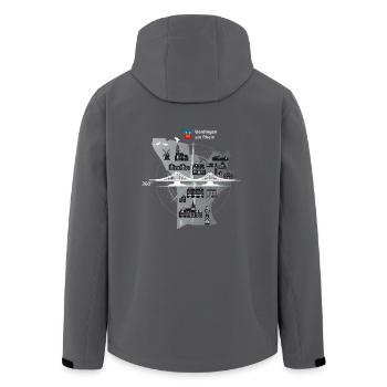 Uerdingen am Rhein 360° - Recycelte Männer Softshell-Jacke von Stanley/Stella - Anthrazit - Hinten - AI Model Male 185 light (185cm)