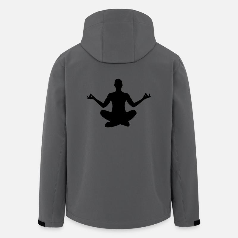 Yoga Pose Silhouette - Recycelte Männer Softshell-Jacke von Stanley/Stella - Anthrazit