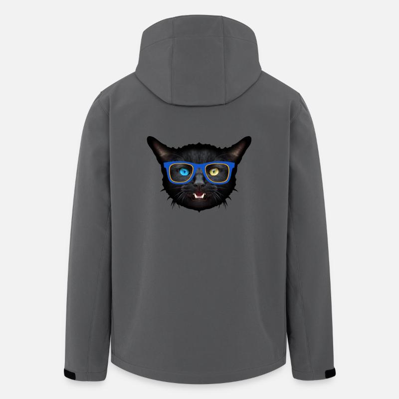 Tier Katze lulnette Elritzen Fantasie 402 - Recycelte Männer Softshell-Jacke von Stanley/Stella - Anthrazit