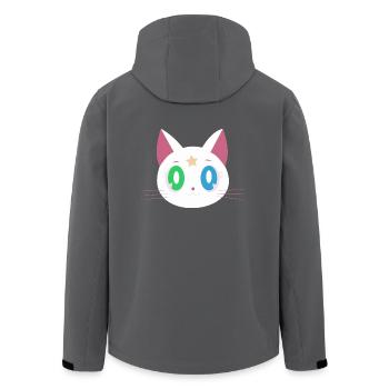 Lustige Katze - Recycelte Männer Softshell-Jacke von Stanley/Stella - Anthrazit - Hinten - AI Model Male 185 light (185cm)