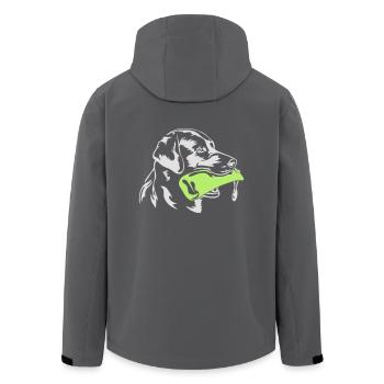 Labrador Retriever apportieren Dummy Wilsigns - Recycelte Männer Softshell-Jacke von Stanley/Stella - Anthrazit - Hinten - AI Model Male 185 light (185cm)