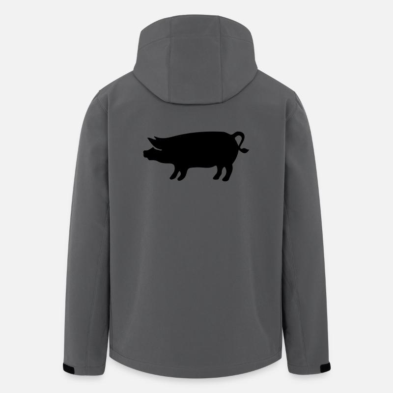Schwein - Recycelte Männer Softshell-Jacke von Stanley/Stella - Anthrazit