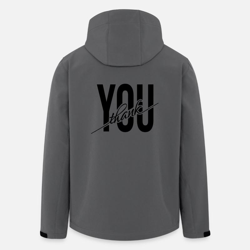 Merci Merci Merci cadeau - Veste softshell homme en polyester recyclé Stanley/Stella - charbon