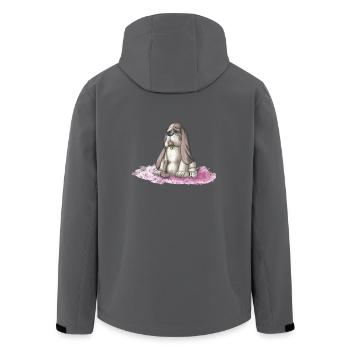 Basset - Recycelte Männer Softshell-Jacke von Stanley/Stella - Anthrazit - Hinten - AI Model Male 185 light (185cm)