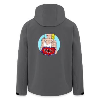 Pow! - Recycelte Männer Softshell-Jacke von Stanley/Stella - Anthrazit - Hinten - AI Model Male 185 light (185cm)