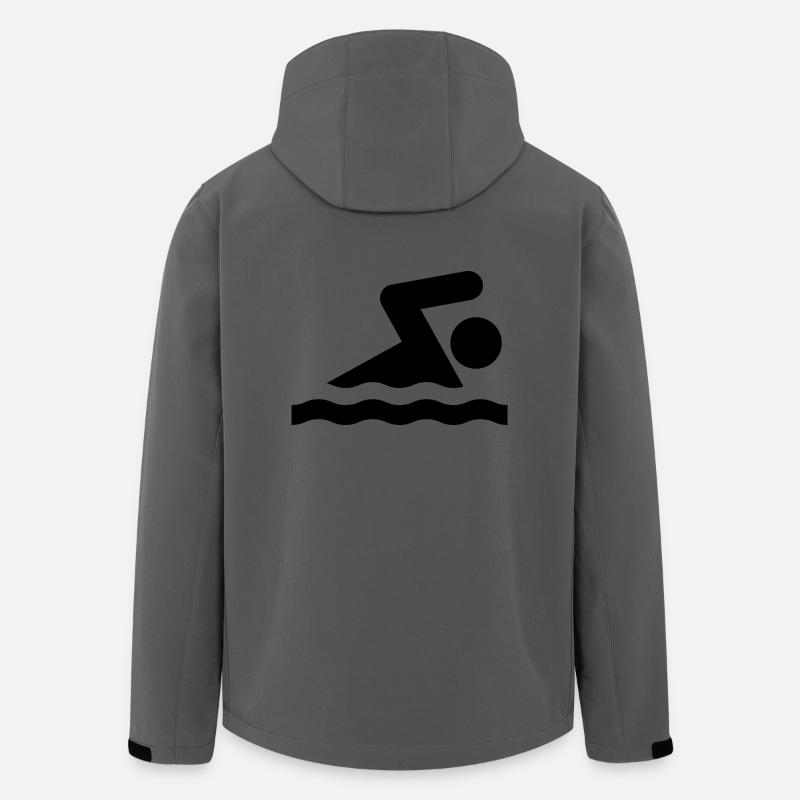 Schwimmen Schwimmer - Recycelte Männer Softshell-Jacke von Stanley/Stella - Anthrazit