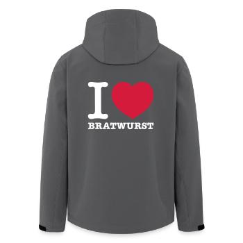 i love bratwurst - Recycelte Männer Softshell-Jacke von Stanley/Stella - Anthrazit - Hinten - AI Model Male 185 light (185cm)