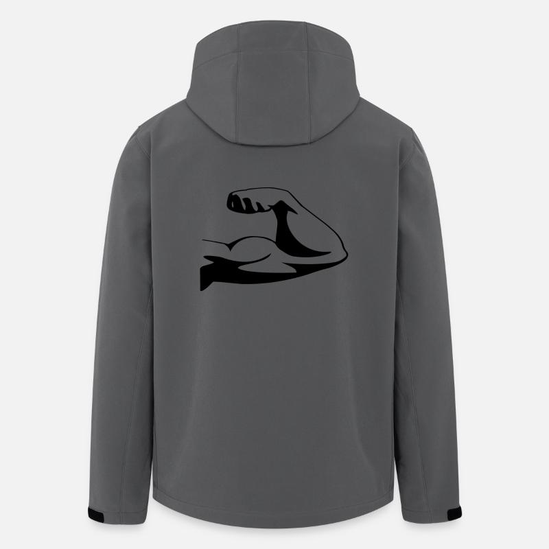 Muscle biceps upper arm - Men’s Recycled Softshell Jacket by Stanley/Stella - anthracite