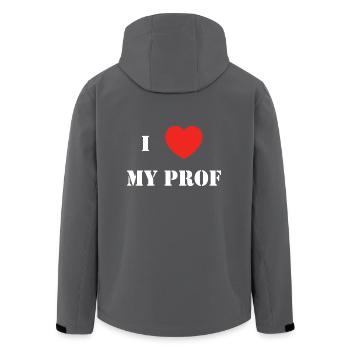 I love my prof - Recycelte Männer Softshell-Jacke von Stanley/Stella - Anthrazit - Hinten - AI Model Male 185 light (185cm)