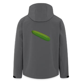 Gurke - Recycelte Männer Softshell-Jacke von Stanley/Stella - Anthrazit - Hinten - AI Model Male 185 light (185cm)