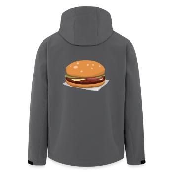 Leckerer Hamburger - Recycelte Männer Softshell-Jacke von Stanley/Stella - Anthrazit - Hinten - AI Model Male 185 light (185cm)