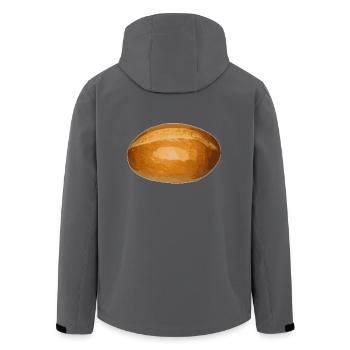 brot broetchen crossaint baecker baguette bread bu - Recycelte Männer Softshell-Jacke von Stanley/Stella - Anthrazit - Hinten - AI Model Male 185 light (185cm)