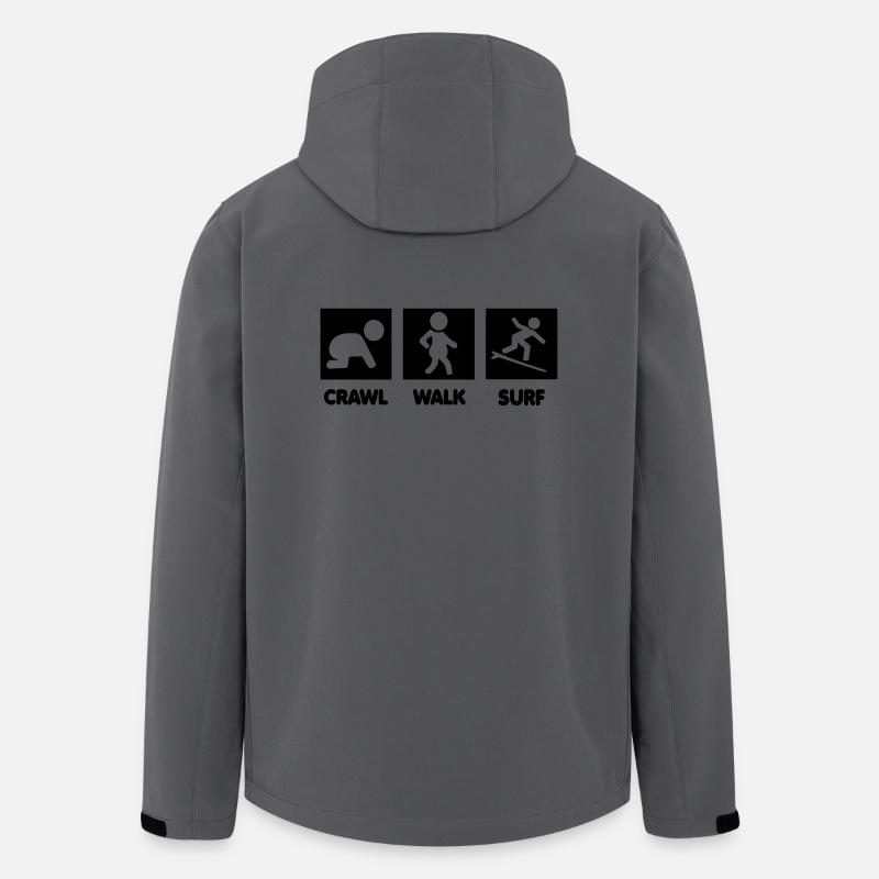 surf bébé - Veste softshell homme en polyester recyclé Stanley/Stella - charbon