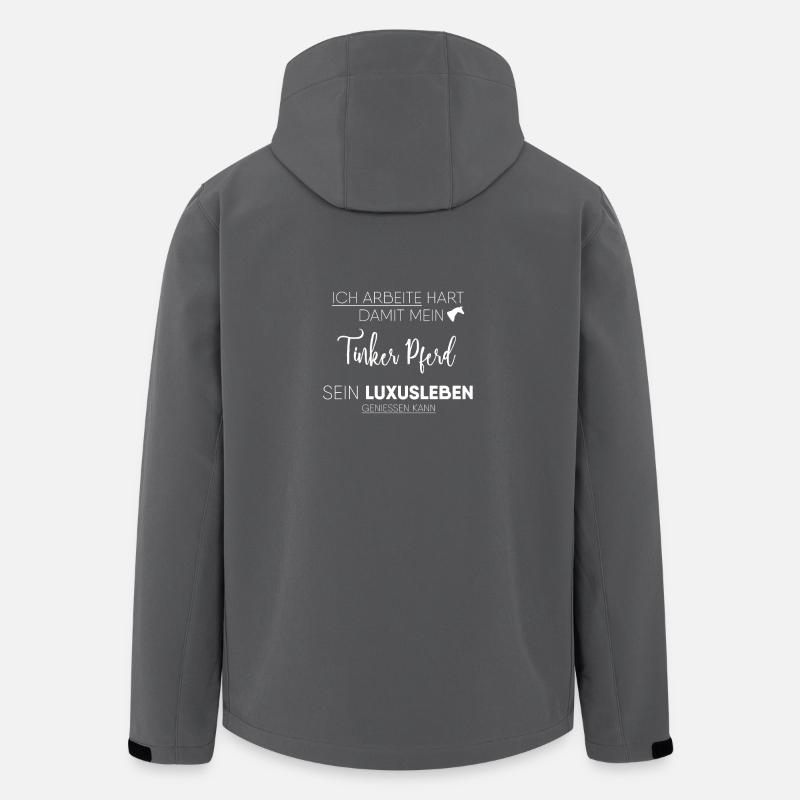 Tinker Pferd Geschenk - Recycelte Männer Softshell-Jacke von Stanley/Stella - Anthrazit