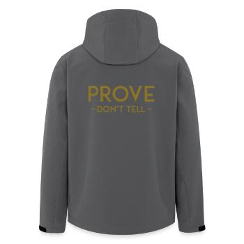 PROVE DON'T TELL - Recycelte Männer Softshell-Jacke von Stanley/Stella - Anthrazit - Hinten - AI Model Male 185 light (185cm)