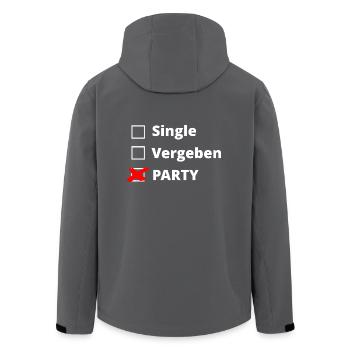 Party - Recycelte Männer Softshell-Jacke von Stanley/Stella - Anthrazit - Hinten - AI Model Male 185 light (185cm)