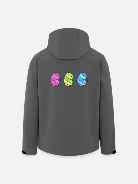 eier eggs easter easteregg ostereier ostern75 - Recycelte Männer Softshell-Jacke von Stanley/Stella - Anthrazit