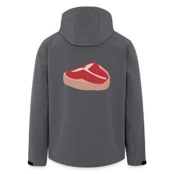 Saftiges Fleisch - Recycelte Männer Softshell-Jacke von Stanley/Stella - Anthrazit - Hinten - AI Model Male 185 light (185cm)