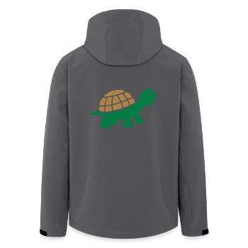 Niedliche Schildkröte Geschenk - Recycelte Männer Softshell-Jacke von Stanley/Stella - Anthrazit - Hinten - AI Model Male 185 light (185cm)