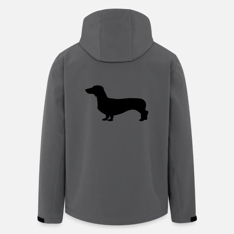Hund - Dackel - Recycelte Männer Softshell-Jacke von Stanley/Stella - Anthrazit