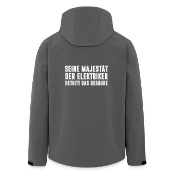 Elektriker Majestät - Recycelte Männer Softshell-Jacke von Stanley/Stella - Anthrazit - Hinten - AI Model Male 185 light (185cm)