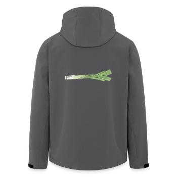 Lauch einfach nur ein Lauch - Recycelte Männer Softshell-Jacke von Stanley/Stella - Anthrazit - Hinten - AI Model Male 185 light (185cm)