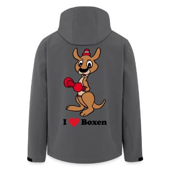 kangourou - Veste softshell homme en polyester recyclé Stanley/Stella - charbon - Dos - AI Model Male 185 light (185cm)
