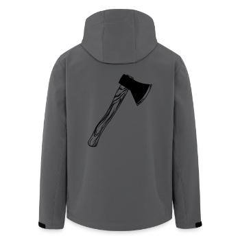 axt - Recycelte Männer Softshell-Jacke von Stanley/Stella - Anthrazit - Hinten - AI Model Male 185 light (185cm)