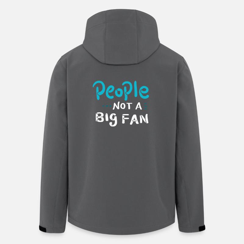INTROVERTS People Not A Big Fan - Not A Fan - Recycelte Männer Softshell-Jacke von Stanley/Stella - Anthrazit
