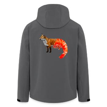 Fuchs-Shrimp-Mischung - Recycelte Männer Softshell-Jacke von Stanley/Stella - Anthrazit - Hinten - AI Model Male 185 light (185cm)
