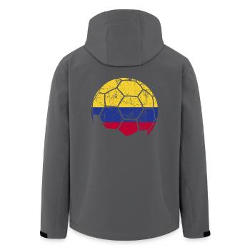 Colombia Soccer Ball Fußball - Recycelte Männer Softshell-Jacke von Stanley/Stella - Anthrazit - Hinten - AI Model Male 185 light (185cm)