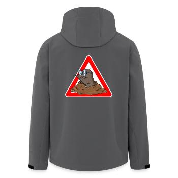 Maulwurf - Recycelte Männer Softshell-Jacke von Stanley/Stella - Anthrazit - Hinten - AI Model Male 185 light (185cm)