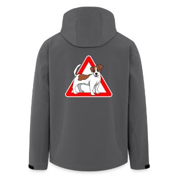 Jack Russell Terrier Hund - Recycelte Männer Softshell-Jacke von Stanley/Stella - Anthrazit - Hinten - AI Model Male 185 light (185cm)