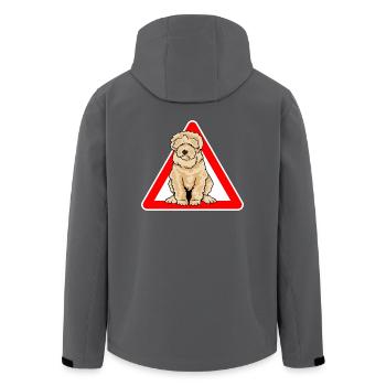 Labradoodle Goldendoodle Doodle Hund - Recycelte Männer Softshell-Jacke von Stanley/Stella - Anthrazit - Hinten - AI Model Male 185 light (185cm)
