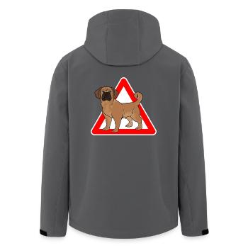 Puggle Beagle Mops Hund - Recycelte Männer Softshell-Jacke von Stanley/Stella - Anthrazit - Hinten - AI Model Male 185 light (185cm)