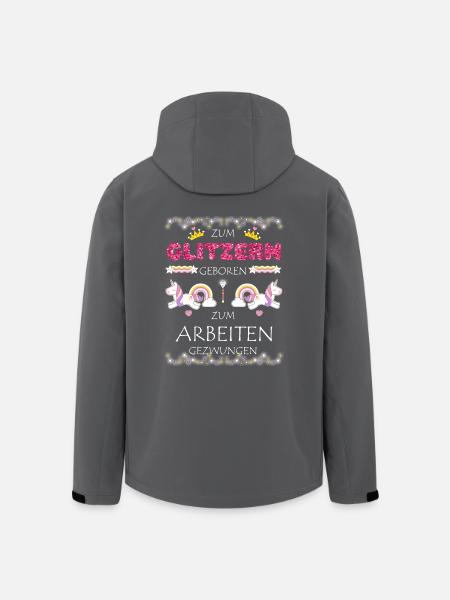 Einhorn zum Arbeiten gezwungen - Recycelte Männer Softshell-Jacke von Stanley/Stella - Anthrazit