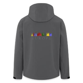 Skyline europa - Recycelte Männer Softshell-Jacke von Stanley/Stella - Anthrazit - Hinten - AI Model Male 185 light (185cm)