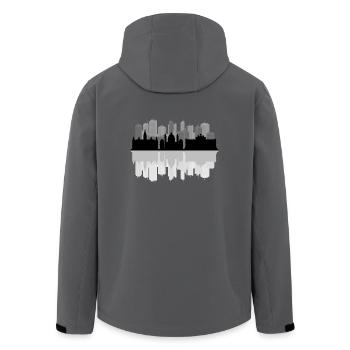 Skyline von Wien - Recycelte Männer Softshell-Jacke von Stanley/Stella - Anthrazit - Hinten - AI Model Male 185 light (185cm)