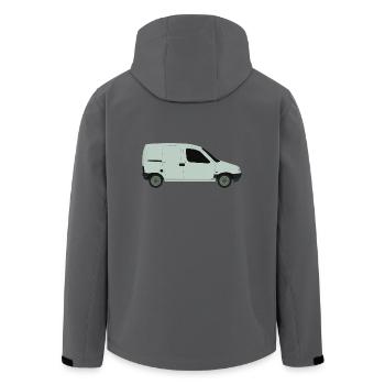 van - Recycelte Männer Softshell-Jacke von Stanley/Stella - Anthrazit - Hinten - AI Model Male 185 light (185cm)