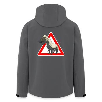 Wolf - Recycelte Männer Softshell-Jacke von Stanley/Stella - Anthrazit - Hinten - AI Model Male 185 light (185cm)