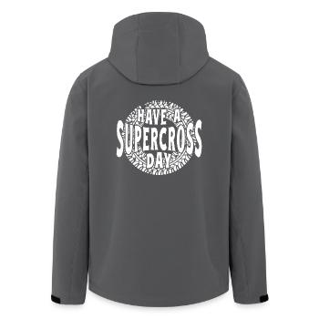 Dirtbike Rider A Supercross Day MX Motocross - Recycelte Männer Softshell-Jacke von Stanley/Stella - Anthrazit - Hinten - AI Model Male 185 light (185cm)