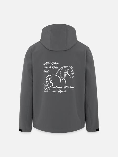 Pferde T Shirt Alles Glück dieser Erde - Geschenk - Recycelte Männer Softshell-Jacke von Stanley/Stella - Anthrazit