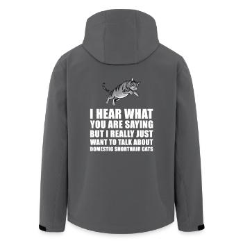Hauskatze Kurzhaar-Katze nettes Geschenk - Recycelte Männer Softshell-Jacke von Stanley/Stella - Anthrazit - Hinten - AI Model Male 185 light (185cm)