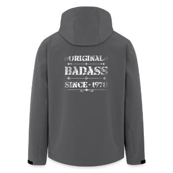 40. Geburtstag Badass Jahrgang 1978 Geschenk - Recycelte Männer Softshell-Jacke von Stanley/Stella - Anthrazit - Hinten - AI Model Male 185 light (185cm)