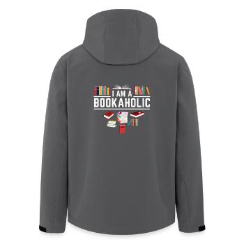 Bücherwurm Leseratte Buch Fan Shirt Geschenk Funny - Recycelte Männer Softshell-Jacke von Stanley/Stella - Anthrazit - Hinten - AI Model Male 185 light (185cm)