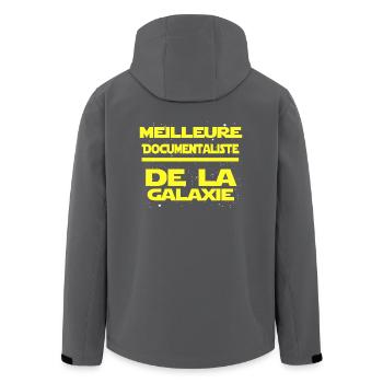 documentaliste - Veste softshell homme en polyester recyclé Stanley/Stella - charbon - Dos - AI Model Male 185 light (185cm)