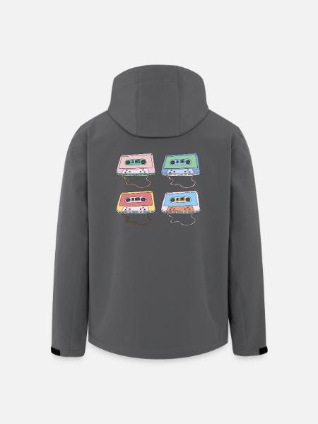 Musikkassette Compact Cassette Magnettonband Retro - Recycelte Männer Softshell-Jacke von Stanley/Stella - Anthrazit