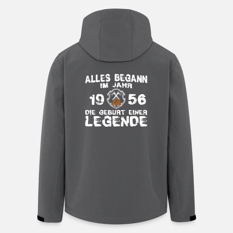 Holz Legende 1956 - Recycelte Männer Softshell-Jacke von Stanley/Stella - Anthrazit