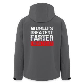 World's Greatest Farter I Mean Father - Recycelte Männer Softshell-Jacke von Stanley/Stella - Anthrazit - Hinten - AI Model Male 185 light (185cm)